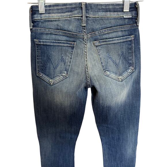 Mother NWOT The Looker In Double Trouble Wash Skinny Light Fading Denim Size 25 - Picture 8 of 16